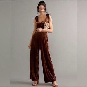 Francesca's Collections Rich Brown Satin Dress